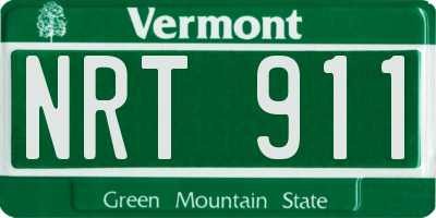 VT license plate NRT911