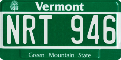 VT license plate NRT946