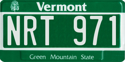 VT license plate NRT971