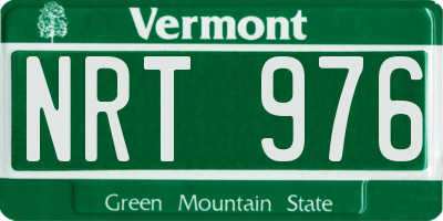 VT license plate NRT976