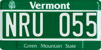VT license plate NRU055