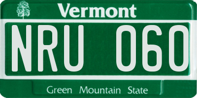 VT license plate NRU060