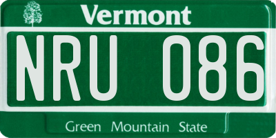 VT license plate NRU086