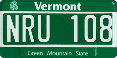 VT license plate NRU108