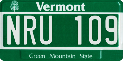 VT license plate NRU109