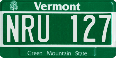 VT license plate NRU127