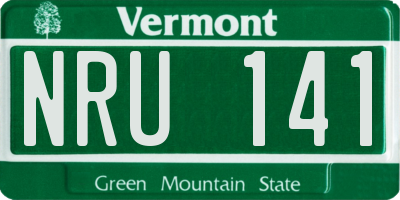 VT license plate NRU141