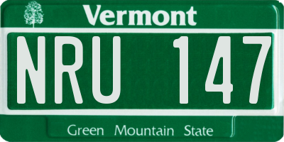 VT license plate NRU147