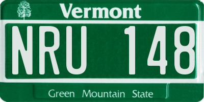 VT license plate NRU148