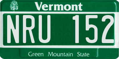 VT license plate NRU152