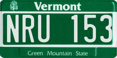 VT license plate NRU153