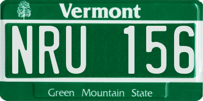 VT license plate NRU156
