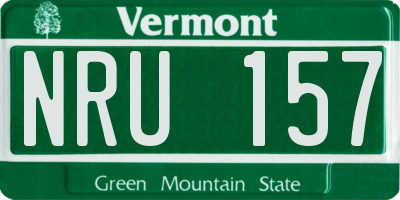 VT license plate NRU157