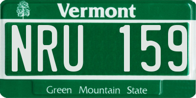 VT license plate NRU159