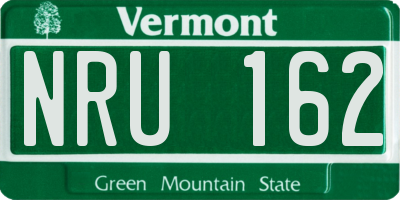 VT license plate NRU162