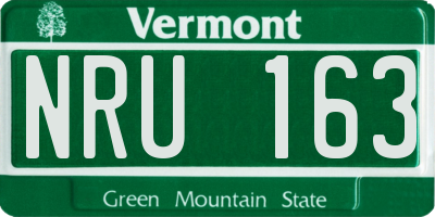 VT license plate NRU163