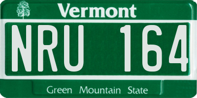 VT license plate NRU164