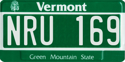 VT license plate NRU169