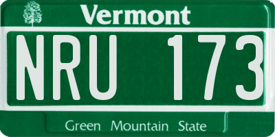 VT license plate NRU173