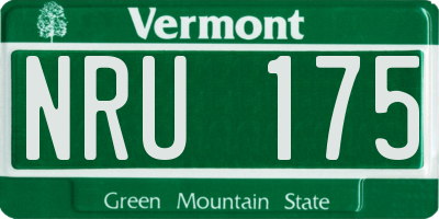 VT license plate NRU175