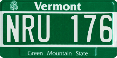 VT license plate NRU176