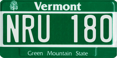 VT license plate NRU180