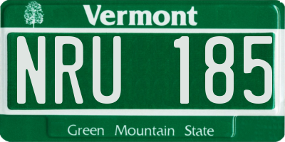 VT license plate NRU185