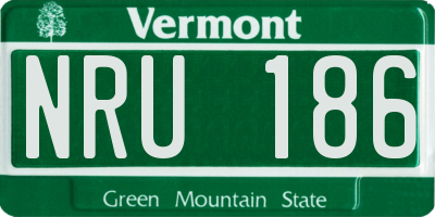 VT license plate NRU186