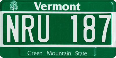 VT license plate NRU187