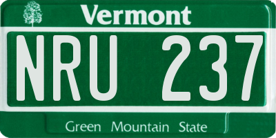 VT license plate NRU237