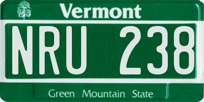 VT license plate NRU238