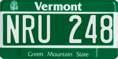 VT license plate NRU248