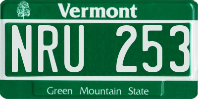 VT license plate NRU253