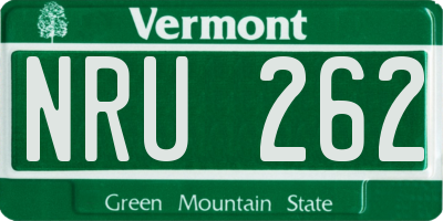 VT license plate NRU262