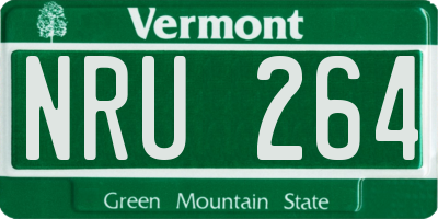 VT license plate NRU264