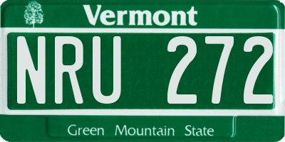 VT license plate NRU272