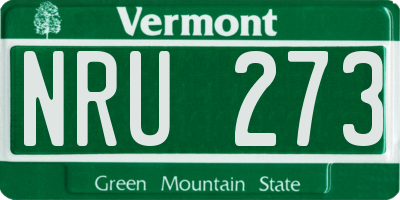 VT license plate NRU273