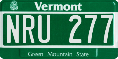 VT license plate NRU277