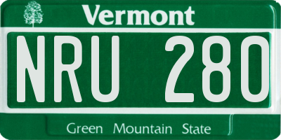 VT license plate NRU280