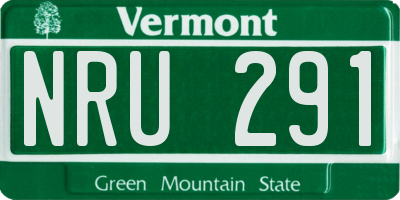 VT license plate NRU291