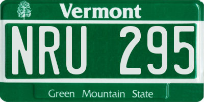 VT license plate NRU295