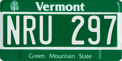 VT license plate NRU297
