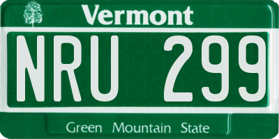 VT license plate NRU299