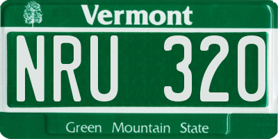VT license plate NRU320