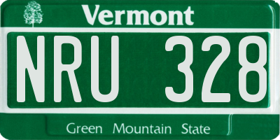 VT license plate NRU328