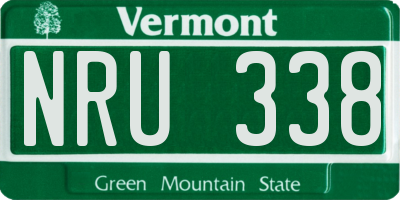 VT license plate NRU338