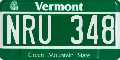 VT license plate NRU348