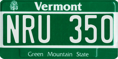 VT license plate NRU350