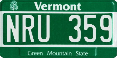 VT license plate NRU359