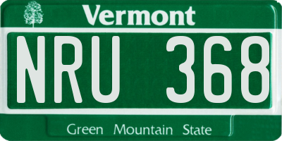 VT license plate NRU368